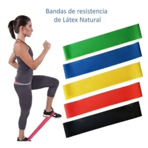 pack de 5 Bandas Elasticas para ejercicio en casa