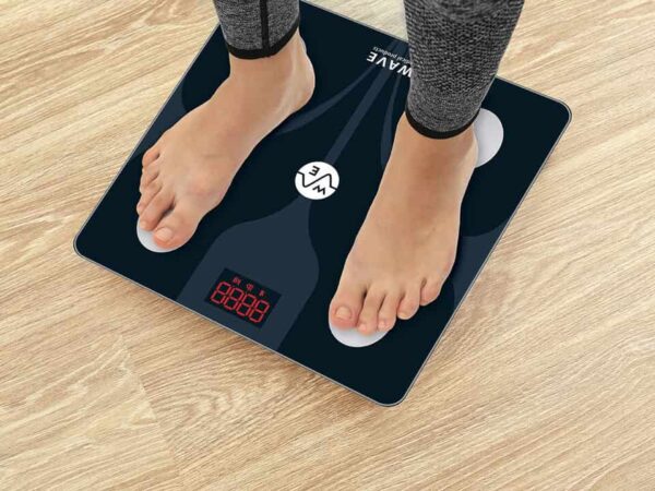 Balanza Digital, Peso Personal de Vidrio Templado, Báscula Corporal